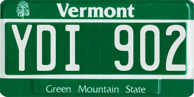 VT license plate YDI902
