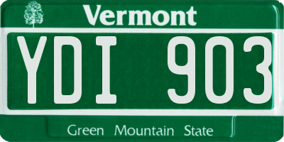 VT license plate YDI903