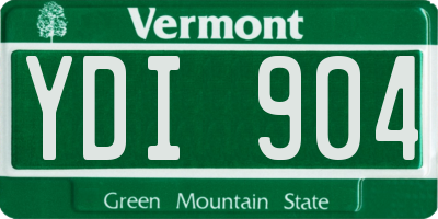 VT license plate YDI904