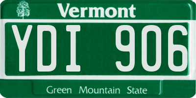 VT license plate YDI906