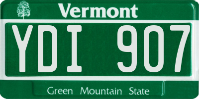 VT license plate YDI907