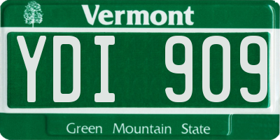 VT license plate YDI909