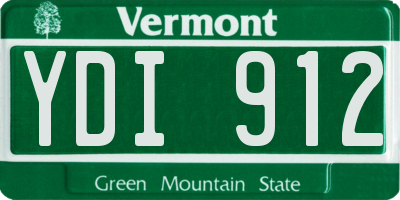 VT license plate YDI912