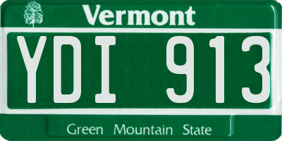 VT license plate YDI913