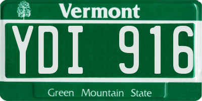 VT license plate YDI916