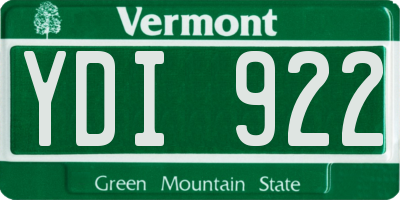 VT license plate YDI922