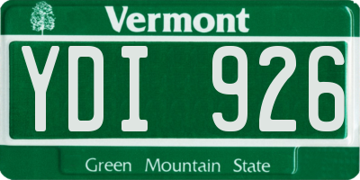 VT license plate YDI926