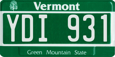 VT license plate YDI931