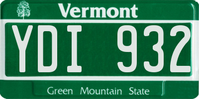 VT license plate YDI932