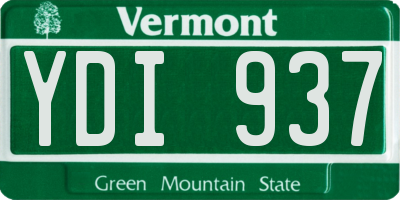 VT license plate YDI937