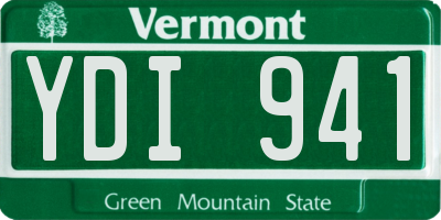 VT license plate YDI941