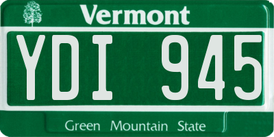 VT license plate YDI945