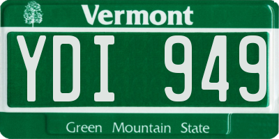 VT license plate YDI949