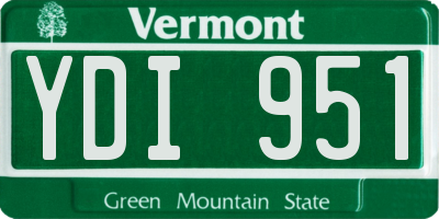 VT license plate YDI951