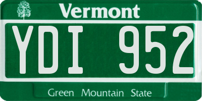 VT license plate YDI952