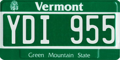 VT license plate YDI955