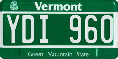 VT license plate YDI960