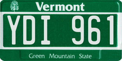 VT license plate YDI961