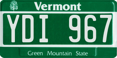 VT license plate YDI967