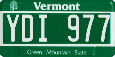 VT license plate YDI977