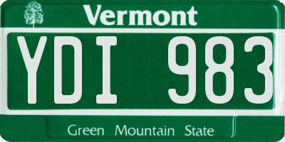 VT license plate YDI983