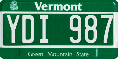VT license plate YDI987