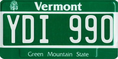 VT license plate YDI990