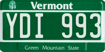 VT license plate YDI993