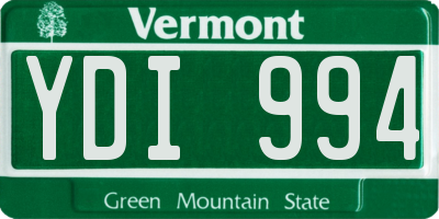 VT license plate YDI994