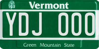 VT license plate YDJ000