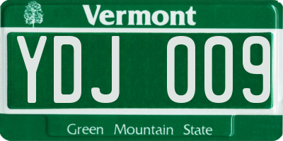 VT license plate YDJ009
