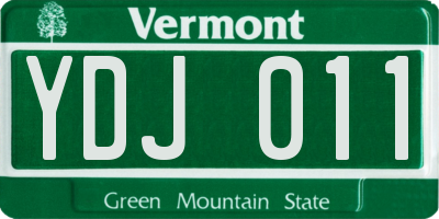 VT license plate YDJ011