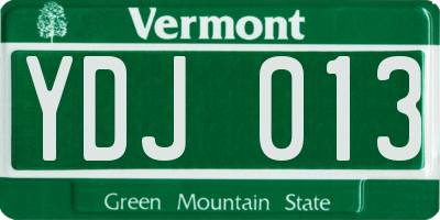 VT license plate YDJ013