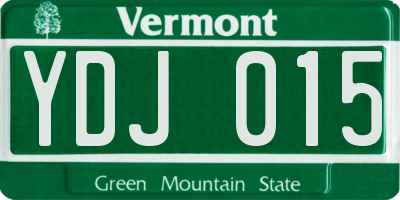 VT license plate YDJ015