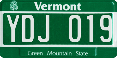 VT license plate YDJ019