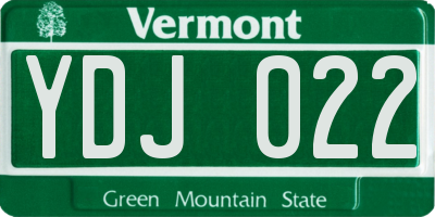 VT license plate YDJ022