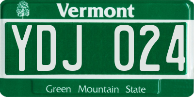 VT license plate YDJ024