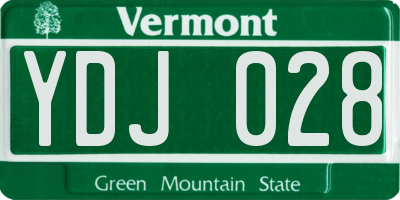 VT license plate YDJ028