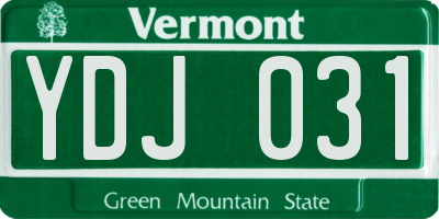 VT license plate YDJ031