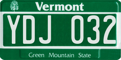 VT license plate YDJ032