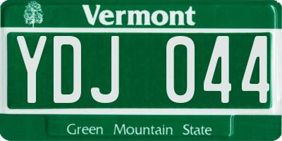 VT license plate YDJ044