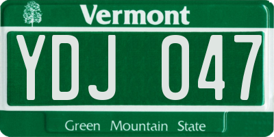 VT license plate YDJ047