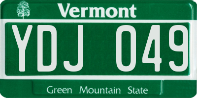VT license plate YDJ049
