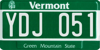 VT license plate YDJ051