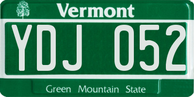 VT license plate YDJ052