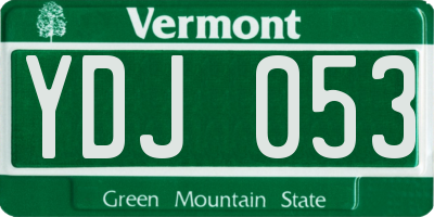 VT license plate YDJ053