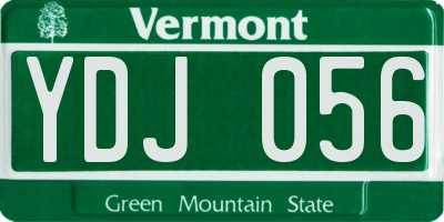 VT license plate YDJ056