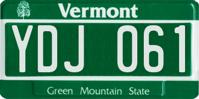 VT license plate YDJ061