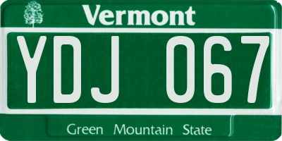 VT license plate YDJ067