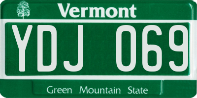 VT license plate YDJ069